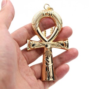 ankh chain pendant egyptian 3mm hop tone hip necklace cross box gold