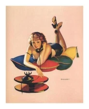 Gil Elvgren, 164 ~ A LIVE WIRE ~ Telephone Pinup ~ 1943