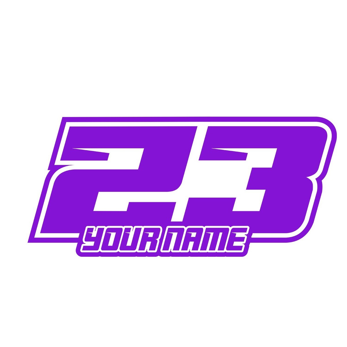 4x ADESIVI NUMERI GARA PERSONALIZZATI DECALCOMANIE MOTOCROSS
