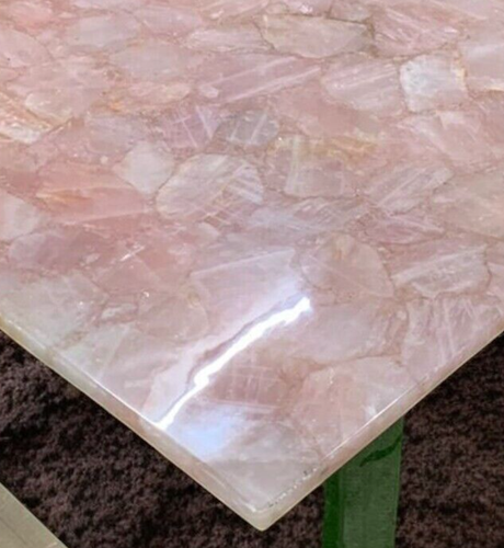 48"x36" Rose Quartz Center Sofa Coffee & Dining Table Crystal Stone Hallway Deco - Picture 6 of 8