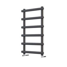 500mm Wide Anthracite Heated Grey Towel Rail Radiator Stylish Bathroom Designer