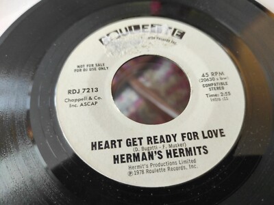 HERMAN'S HERMITS heart get ready for love / same DJ Promo ROULETTE 7'' Single