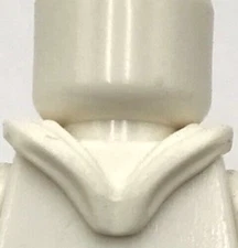 Lego New White Minifigure Hood Folded Down Scarf Figure Piece