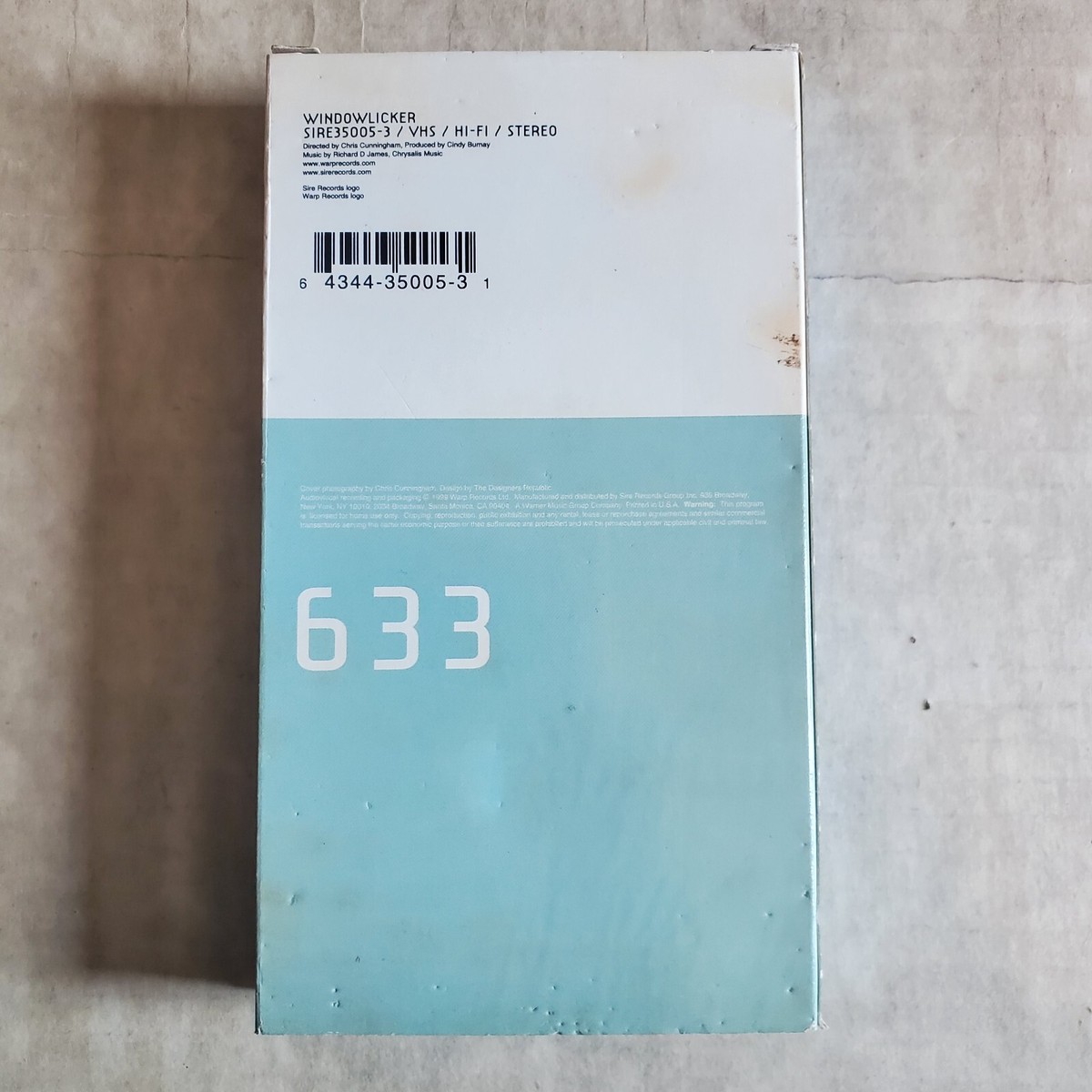 Aphex Twin Windowlicker Limited Edition VHS Tape 1999 Rare