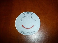 Helicopter Placard LOCK/UNLOCK NPD-285-01