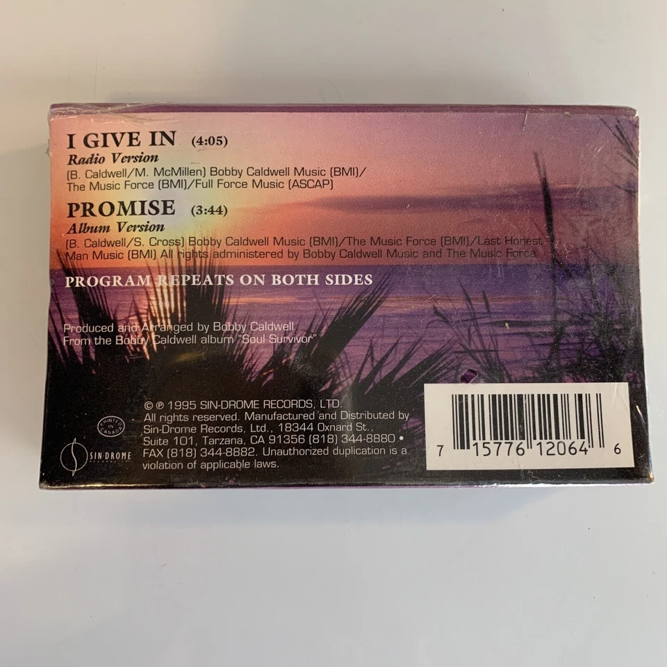 Bobby Caldwell I Give In (Cassette) Single New Sealed - Image 2 of 2