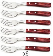 Tramontina 6x Steak Forks Steak Pizza Fork Set Stainless Steel Forks 29899/156