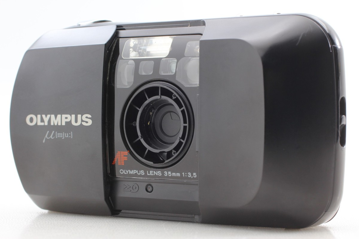 READ[For Parts] Olympus μ mju Black 35mm Point & Shoot Film Camera
