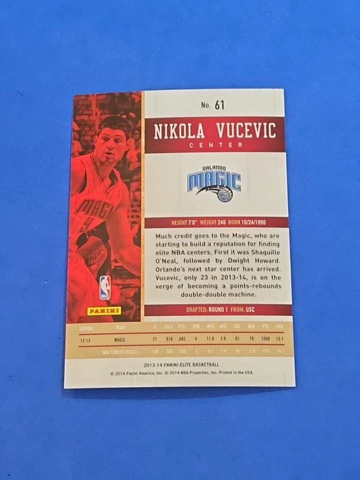 2013-14 Nikola Vucevic Panini Elite #61 - Image 2 of 2