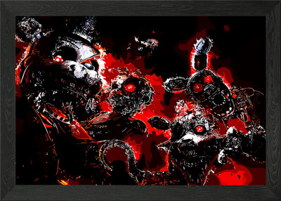 Five Nights at Freddy's Animatronic Gerahmtes Wandbild Poster Leinwanddruck Bild