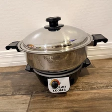 KITCHEN CRAFT 6 Quart Stainless Steel Electric Slow Cooker (TESTED AND WORKS)