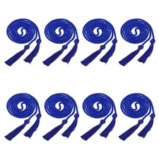 8 Pack 67 Inch 2025 Tassel Graduation Honor Braided Cord Blue Accessories