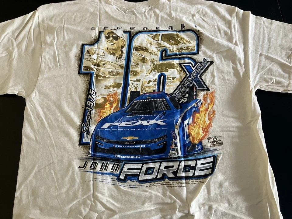 CAMISETA NHRA DRAG RACING OFICIAL JOHN FORCE 16X CHAMP TALLA GRANDE Foto 2 de 4