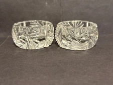 Salt Cellar, Salt Dip, ABP?  Cut Glass or Crystal,  TWO  MATCHING.