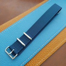 18mm Ribbed Blue Nylon Classic G10 MoD Watch Strap