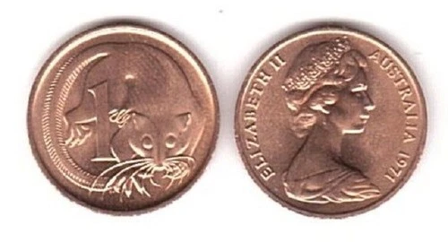 1971 Australia 1 Cent — photo from the most recent tracked eBay sale