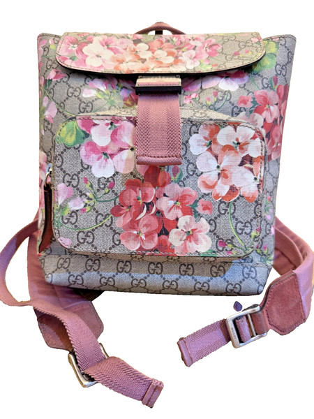 Gucci GG Monogram Blooms Print Canvas Drawstring Backpack