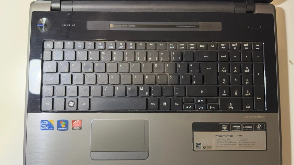 Acer Aspire 7745G, i5, 2.53 - 2.80 GHz, 8 GB Ram, 256 GB SSD, Win 10 Pro, 17,3 " - Bild 2 von 4