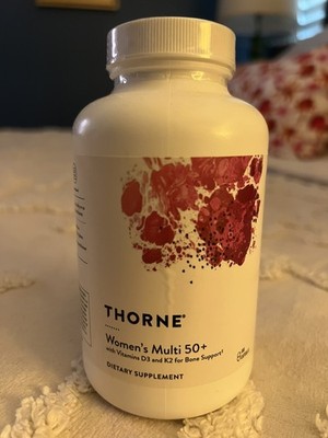 Thorne Women's Multi 50+,180 Caps, multivitamin. Vitami D3,K2, Bone Support