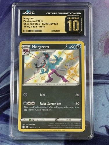 1 OF 2 Morgrem SV084 Shining Fates Shiny Vault Pokemon TCG EN CGC PRISTINE 10