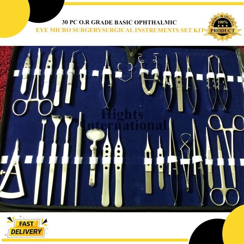 30 PC O.R GRADE BASIC OPHTHALMIC EYE MICRO SURGERY SURGICAL INSTRUMENTS SET KIT - 第 4/4 張圖片