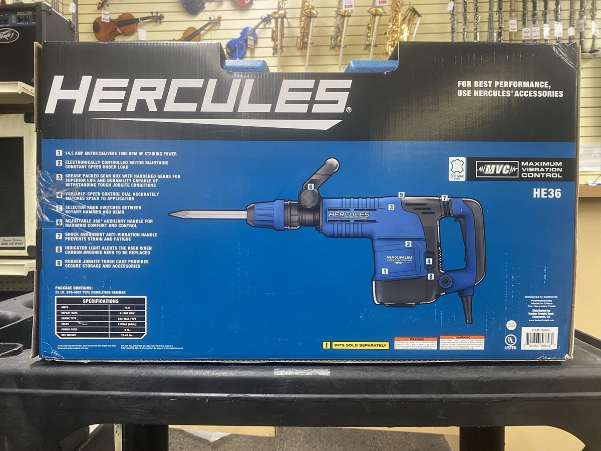 HERCULES SDS Max-Type Demolition Hammer Model: HE36