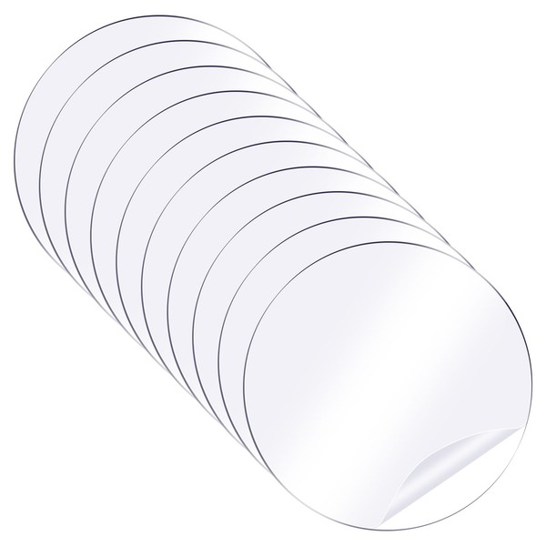 10Stk Doppelseitige Klebepads Rund 60X60Mm Acryl Aufkleber Transparent-image