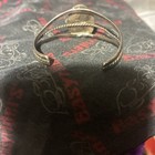 sterling silver cuff bracelet features a traditional Zuni-style Stone Inlay — photo 3
