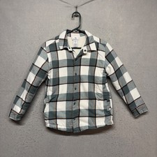 Tommy Bahama Boy  s Cozy Sherpa Flannel Button Down Shirt Jacket Size XL