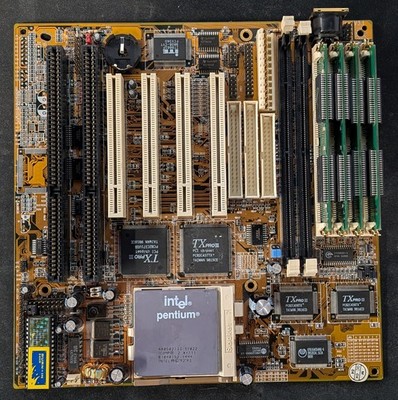 Hsin Tech M573 Socket 7 Motherboard Pentium 133 & 32 MB RAM Instant DOS Gaming!
