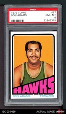 1972 Topps #77 Don Adams  Hawks Northwestern PSA 8 - NM/MT