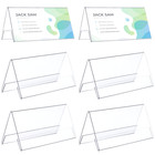 6 Pcs Acrylic Board Desk Display Signs Table Name Holders Meeting Card