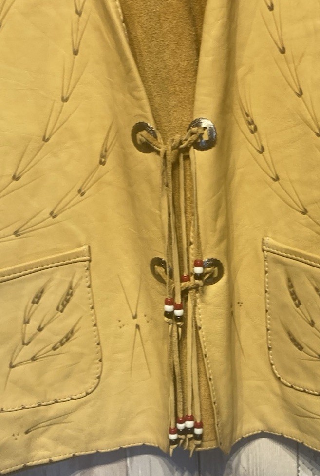 Rare 1970's Suede Leather Waistcoat Country & Western Good Cond XL Large 24 P2P image 9