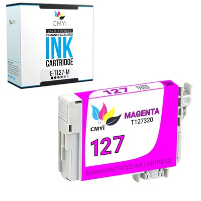 1-Pack CMYi Replacement 127 Magenta Ink Cartridge for Epson Stylus NX530 NX625