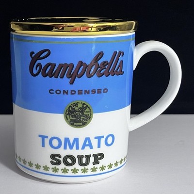 ANDY WARHOL Lidded CAMPBELL S SOUP MUG / Rare BLUE COLOR / Imported FrancFranc