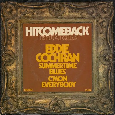 Eddie Cochran Summertime Blues / Cmon Everybody Vinyl Single 7inch United Ar