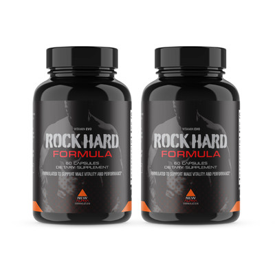 (2 Pack) Rock Hard Pills, Rock Hard Male Vitality and Performance 120 Capsules