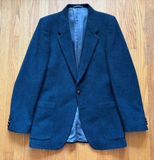 VTG 80s Yves Saint Laurent YSL Gray Patch Pocket Sport Coat Made In France Sz 37
