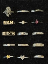 Sterling Silver 925 Jewellery Ring Bundle Joblot - 15 Rings - 30g - Beautiful 