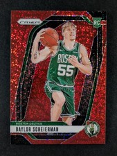 2024-25 Panini Prizm BAYLOR SCHEIERMAN Rookie RC Red Sparkle Boston Celtics #236