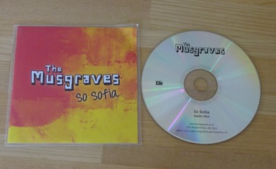 THE MUSGRAVES--SO SOFIA--ONE TRACK CD SINGLE--P/S-PROMO--V/G+