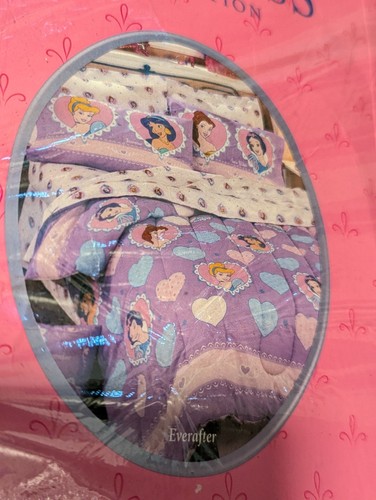 Vintage Disney Princess Reversible Twin Comforter "Everafter" Made In USA NEW - Picture 3 of 7