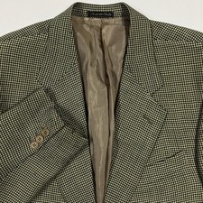 Pal Zileri Gruppo Forall Sport Coat Men's 50 EU 40 US Green Polka Dot Italy 90's