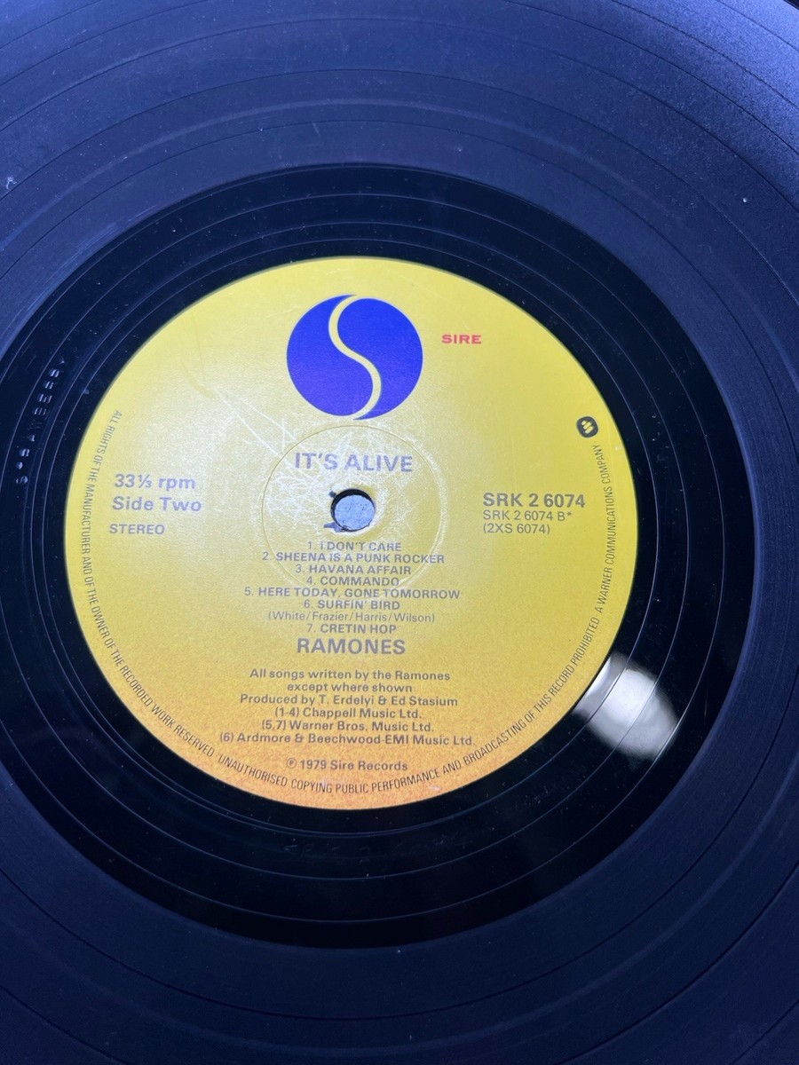 【独オリジナル盤】RAMONES IT’S ALIVE 2LP レコード VTG The Ramones - It's Alive LP Vinyl Double Album U.K.