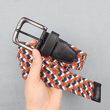 Nike Gflex Belt Mens Size M Multicolor Braided Woven Stretch Leather Trim Casual