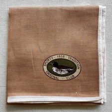 Vintage Mens Handkerchief Plain light Brown Cotton Classic Pocket Square 16"