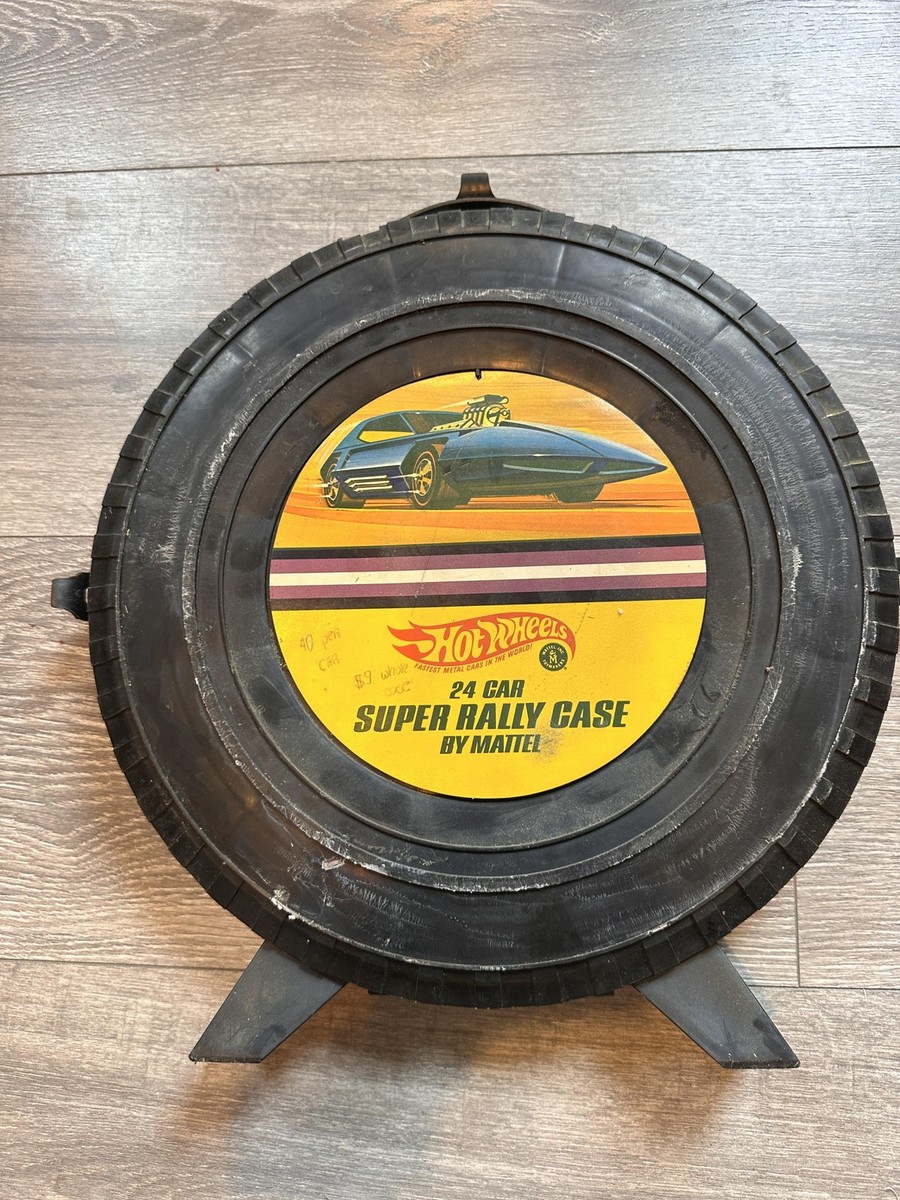 Vintage 1968 Hot Wheels 24 Car Super Rally Case By Mattel Tire