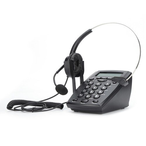 HT800 Call Center Wired Telephone With Omnidirectional Mic Headset Suitable Fit - Bild 7 von 22