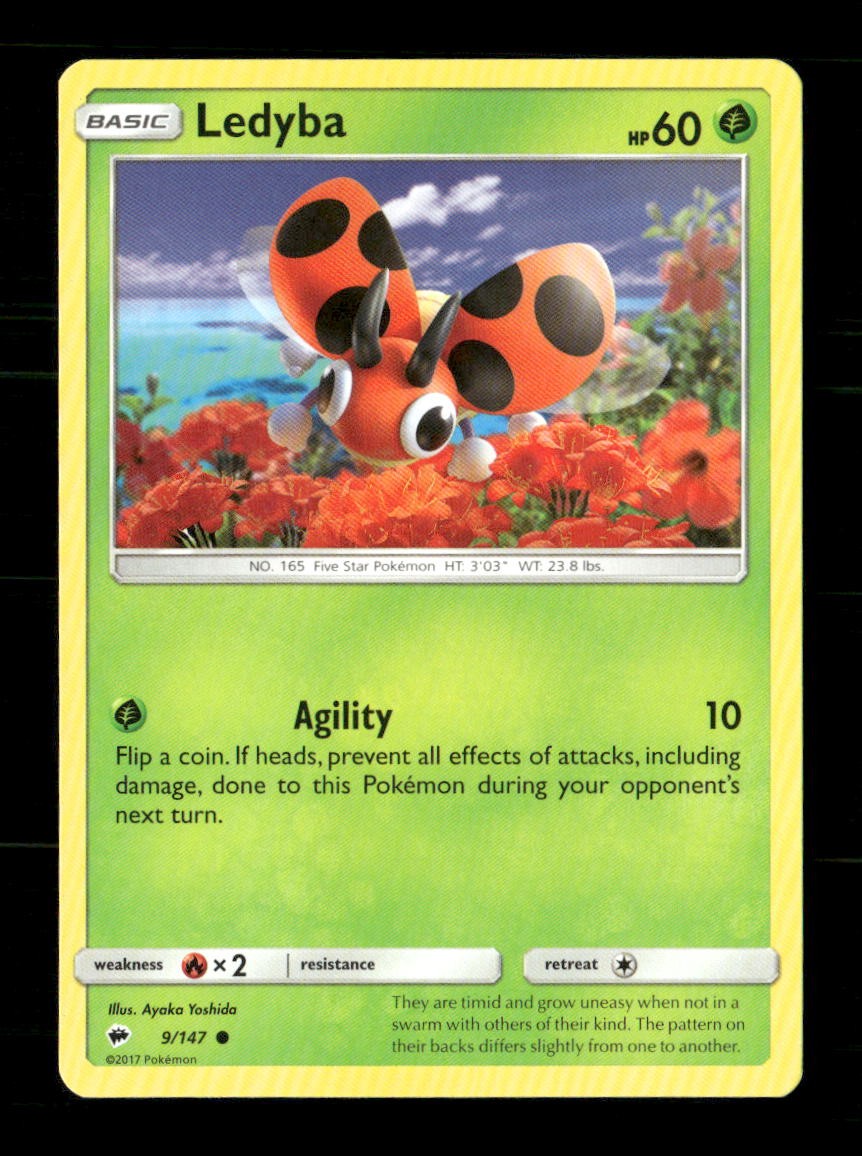Ledyba 9/147 Burning Shadows NM/M Pokemon