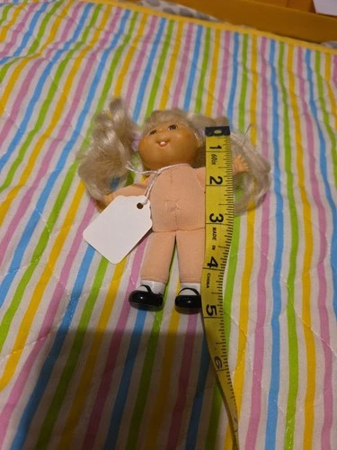 Miniature CPK Cabbage Patch Kid Soft Body 1990s Vintage 5 Inch Doll Mini Blonde